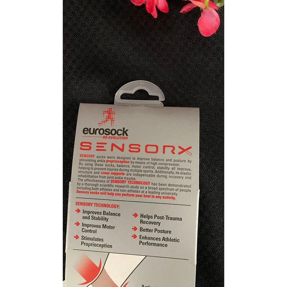 Eurosock Sensory Crew Ankle Support Socks Navy Blue XL Proprioceptive Control